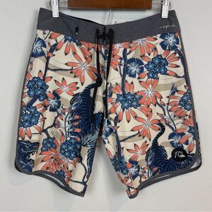 Quiksilver Blue Tiger Board Shorts 30